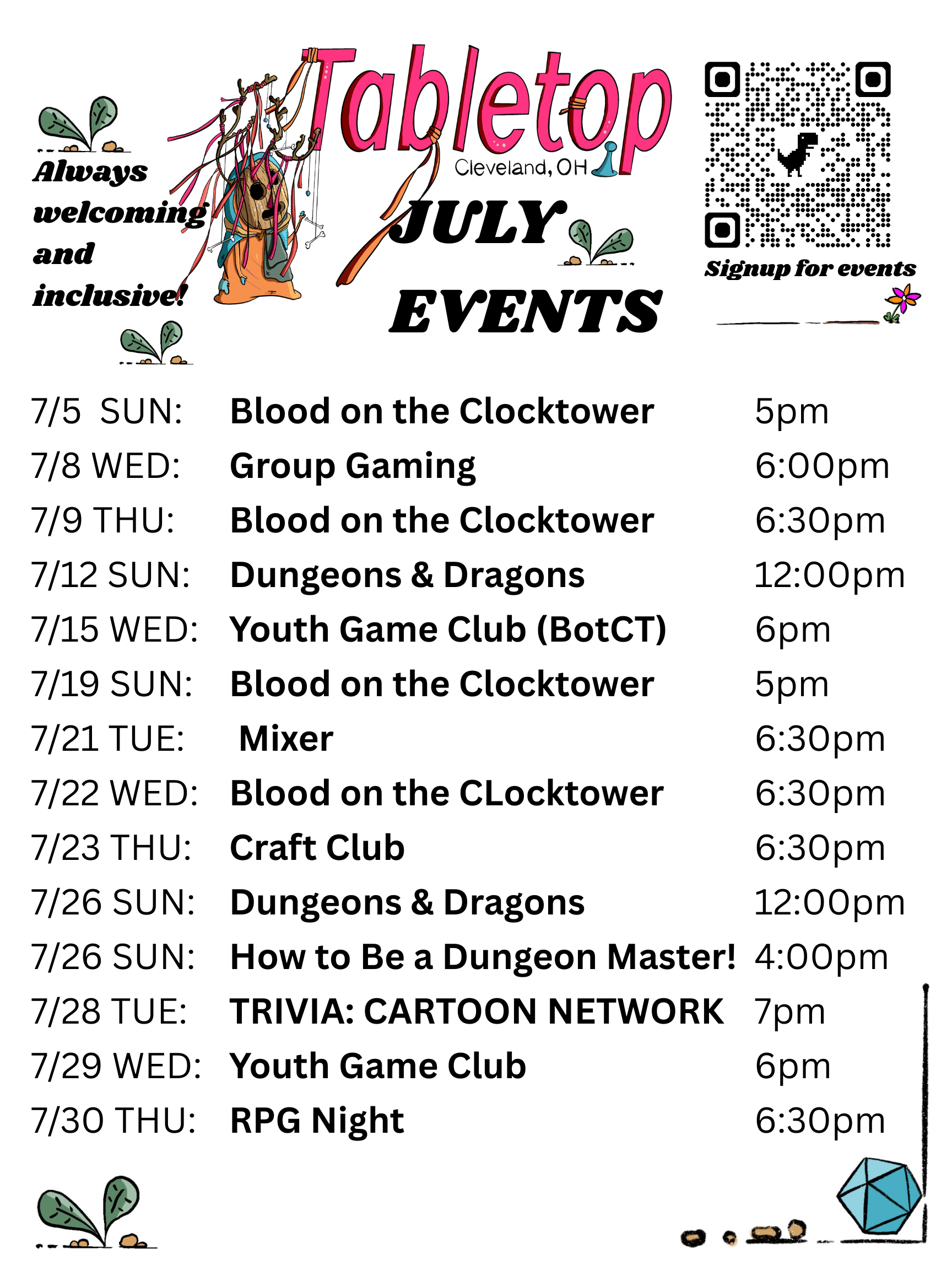 Events — Tabletop Board Game Cafe